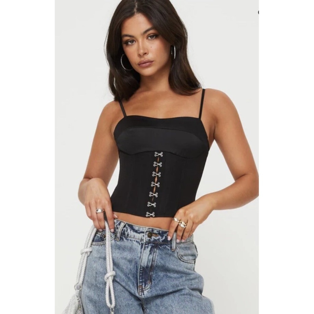 Women's Princess Polly Matney Corset Top Black Sz 2